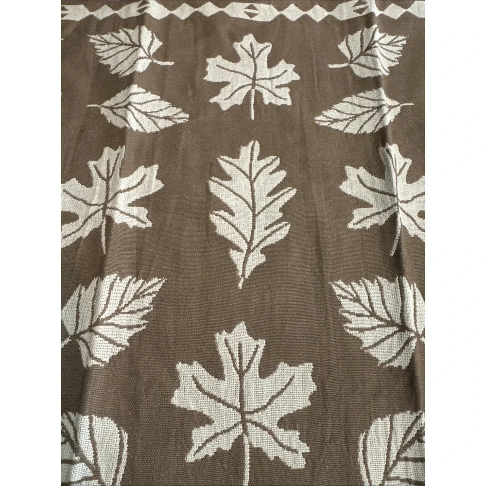Anthropologie Danika Kitchen Towel Dish Tea Scandi Modern Oak‎ Leaf Geometric
